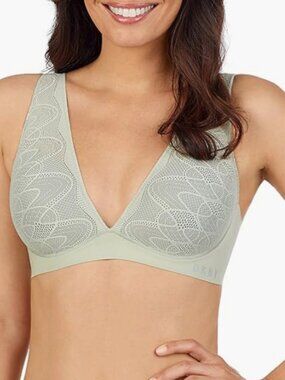 DKNY Women's LACE Comfort Wireless Bra, Desert SAGE Size L 10909